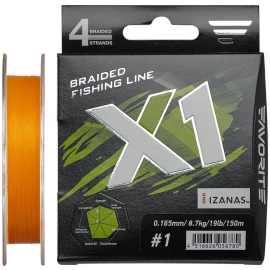 Шнур Favorite X1 PE 4x 150m #1.0/0.165mm 19lb/8.7kg