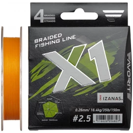 Шнур Favorite X1 PE 4x 150m #2.5/0.260mm 35lb/16.4kg