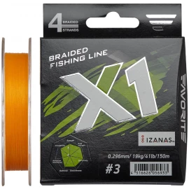 Шнур Favorite X1 PE 4x 150m #3.0/0.296mm 41lb/19.0kg