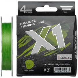 Шнур Favorite X1 PE 4x 150m #3.0/0.296mm 41lb/19.0kg