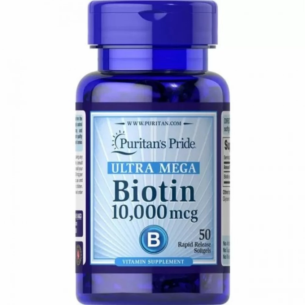 Вітаміни Puritans Pride Biotin 10000mcg - 50caps