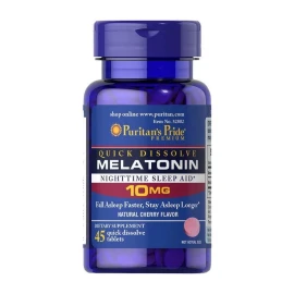 Мелатонин Puritans Pride Quick Dissolve Melatonin 10 mg - 45 Tablets