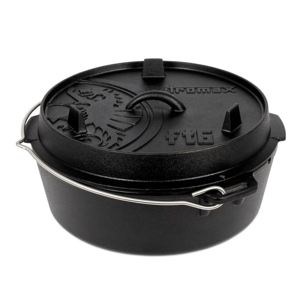 Котел-жаровня чугунная Petromax Dutch Oven ft6 плоское дно 5,5 л