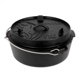 Котел-жаровня чугунная Petromax Dutch Oven ft6 плоское дно 5,5 л