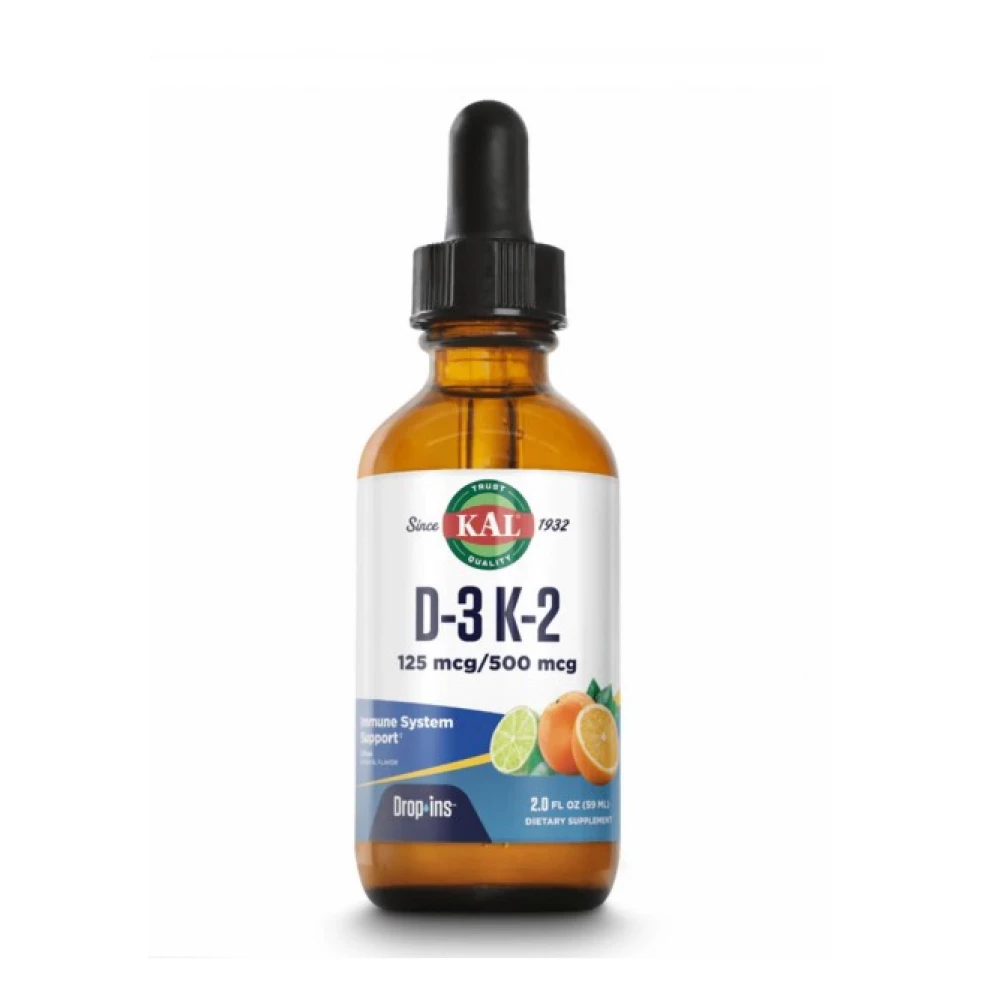Вітаміни KAL D3 K2 DropIns 125mcg - 2 oz 