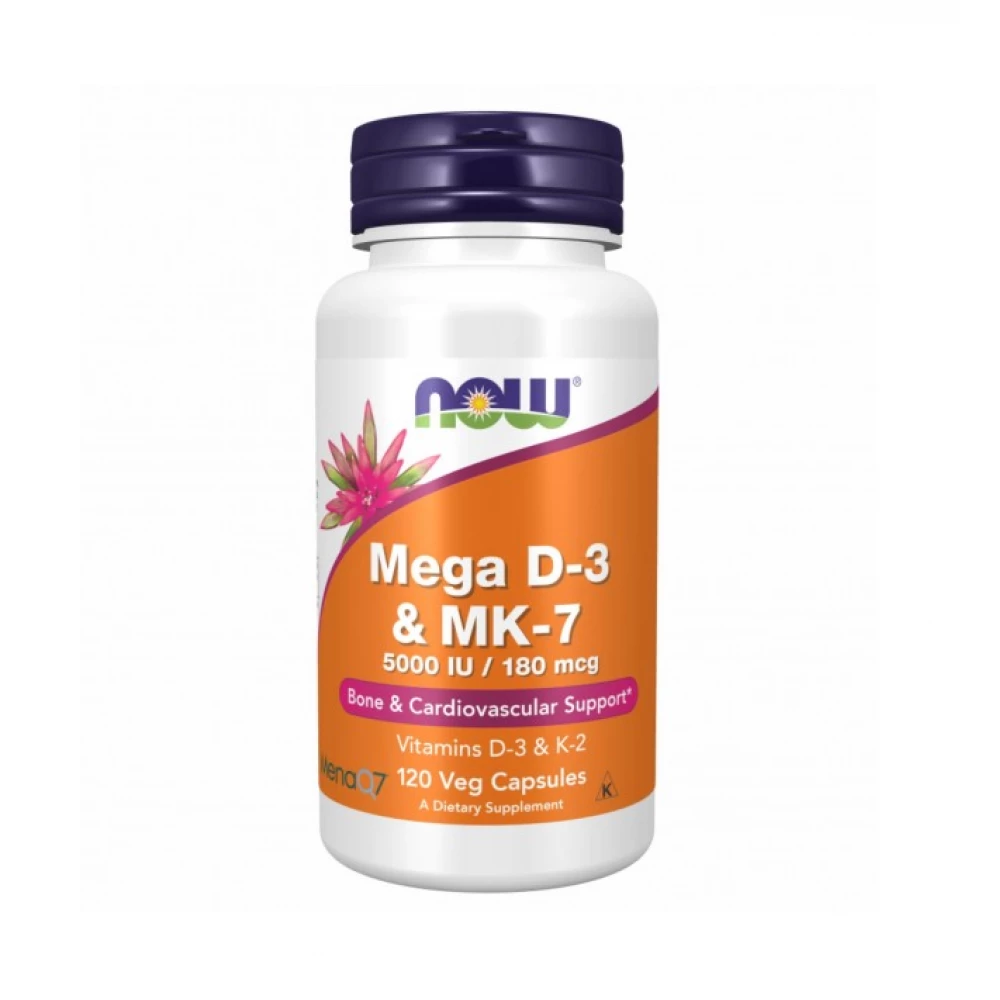 Вітаміни Now Foods MEGA D-3 & MK-7 - 120 vcaps