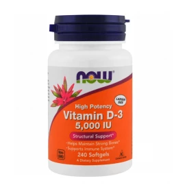 Витамины Now Foods VIT D-3 5000IU - 240 sgels
