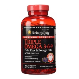 Омега 3-6-9 Puritans Pride Triple Omega 3-6-9 Maximum Strength - 240Softgels