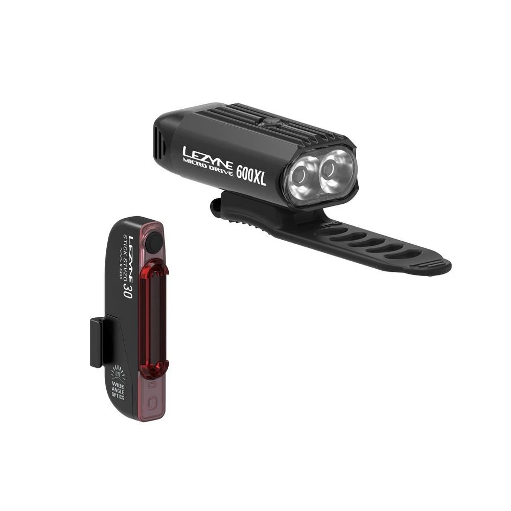 Комплект світла Lezyne Micro Drive 600XL / Stick Pair 600/30 люменів 