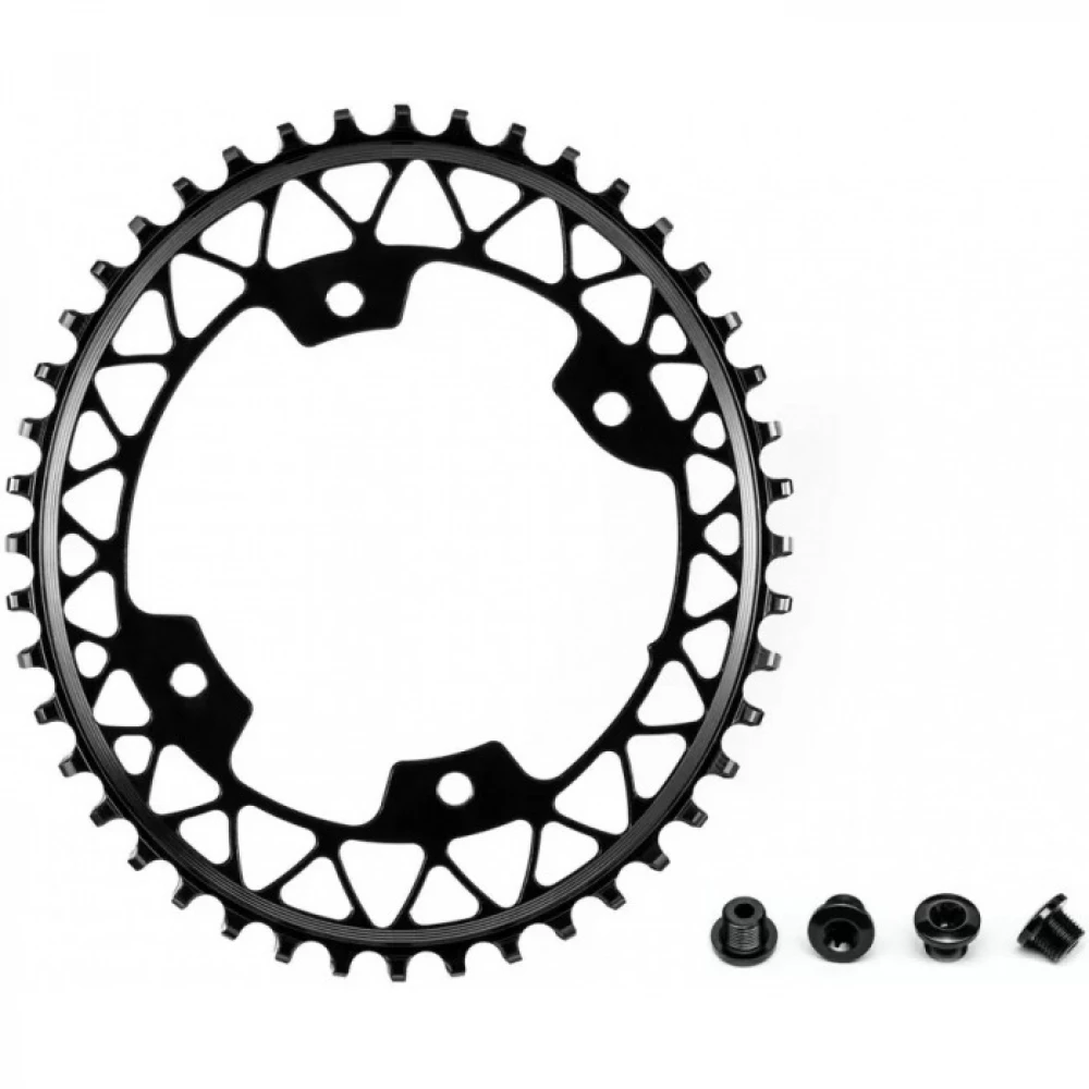 Зірка шатунів+ болти Absolute Black Gravel 1X Oval 110/4 48T