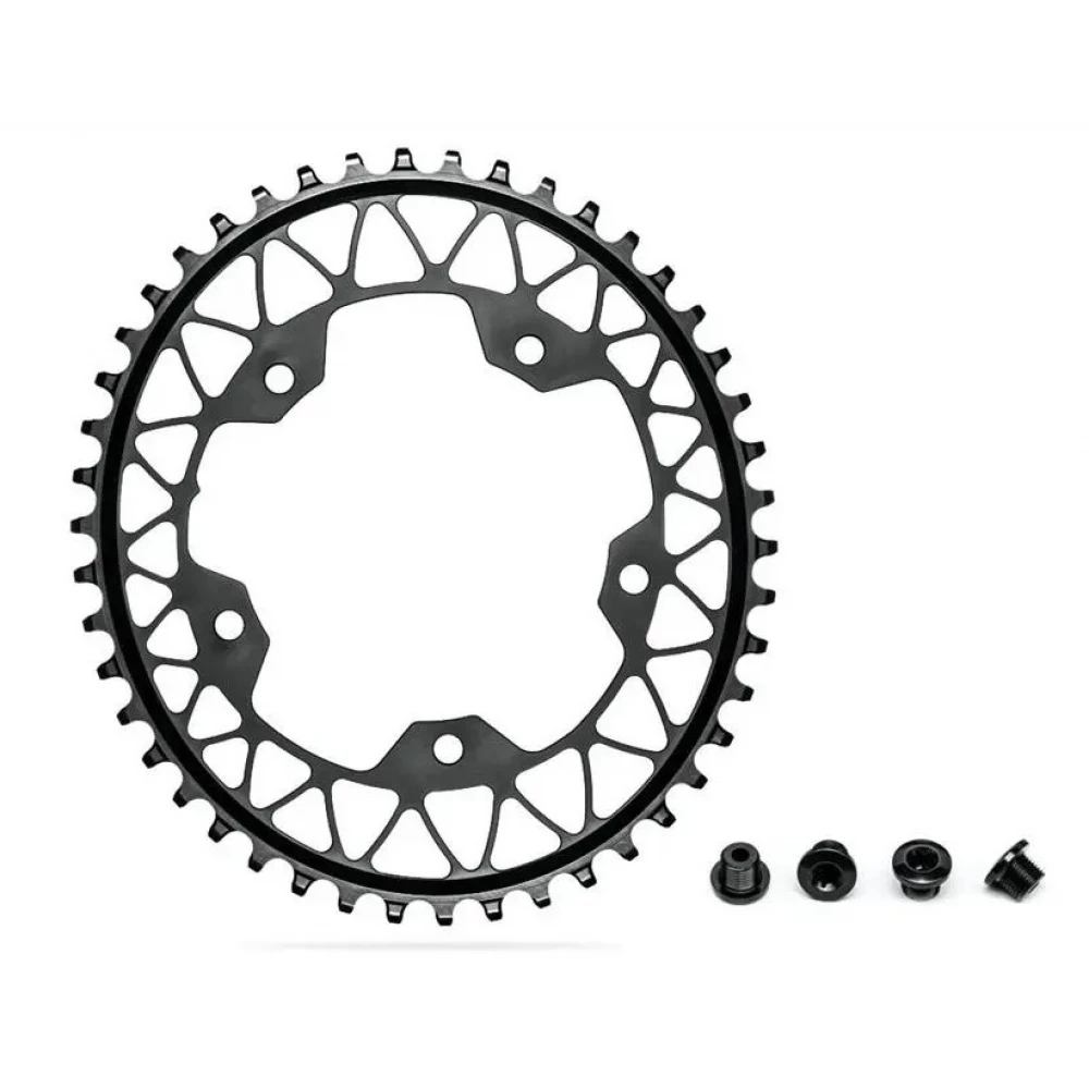 Зірка шатунів+ болти Absolute Black Gravel 1X Oval 110/4 50T