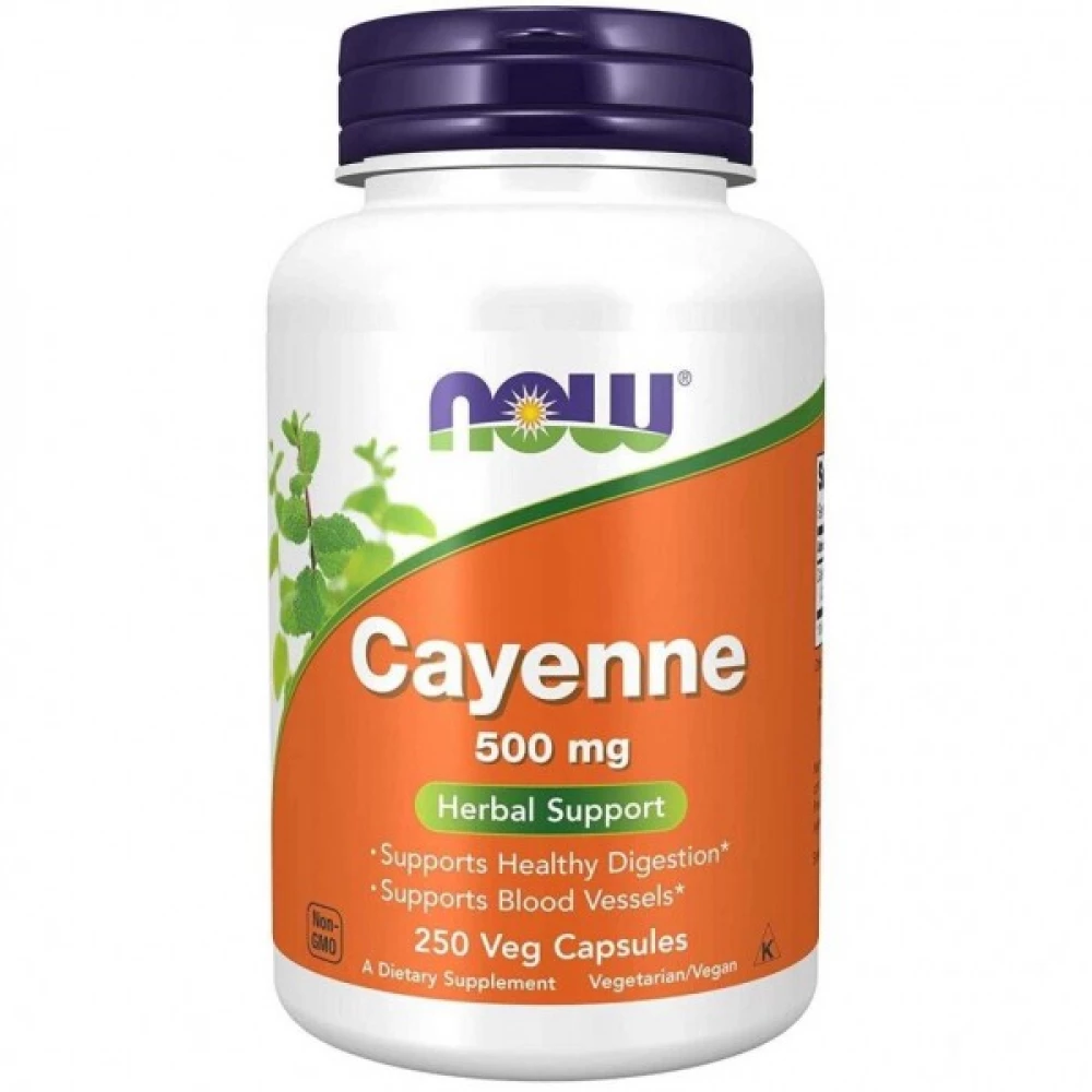 Кайєнський перець Now Foods Cayenne 500mg - 250 vcaps