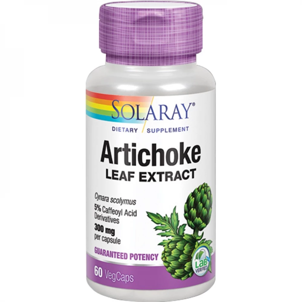 Екстракт з листя Артишоку Solaray Artichoke Leaf Extract - 600mg 60 vcaps