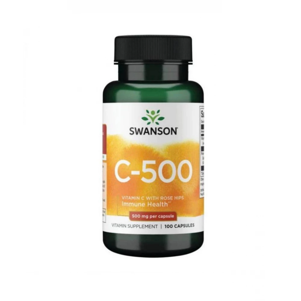 Витамин C Swanson Vitamin C with Rose Hips 500 mg - 100 caps