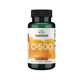Витамин C Swanson Vitamin C with Rose Hips 500 mg - 100 caps