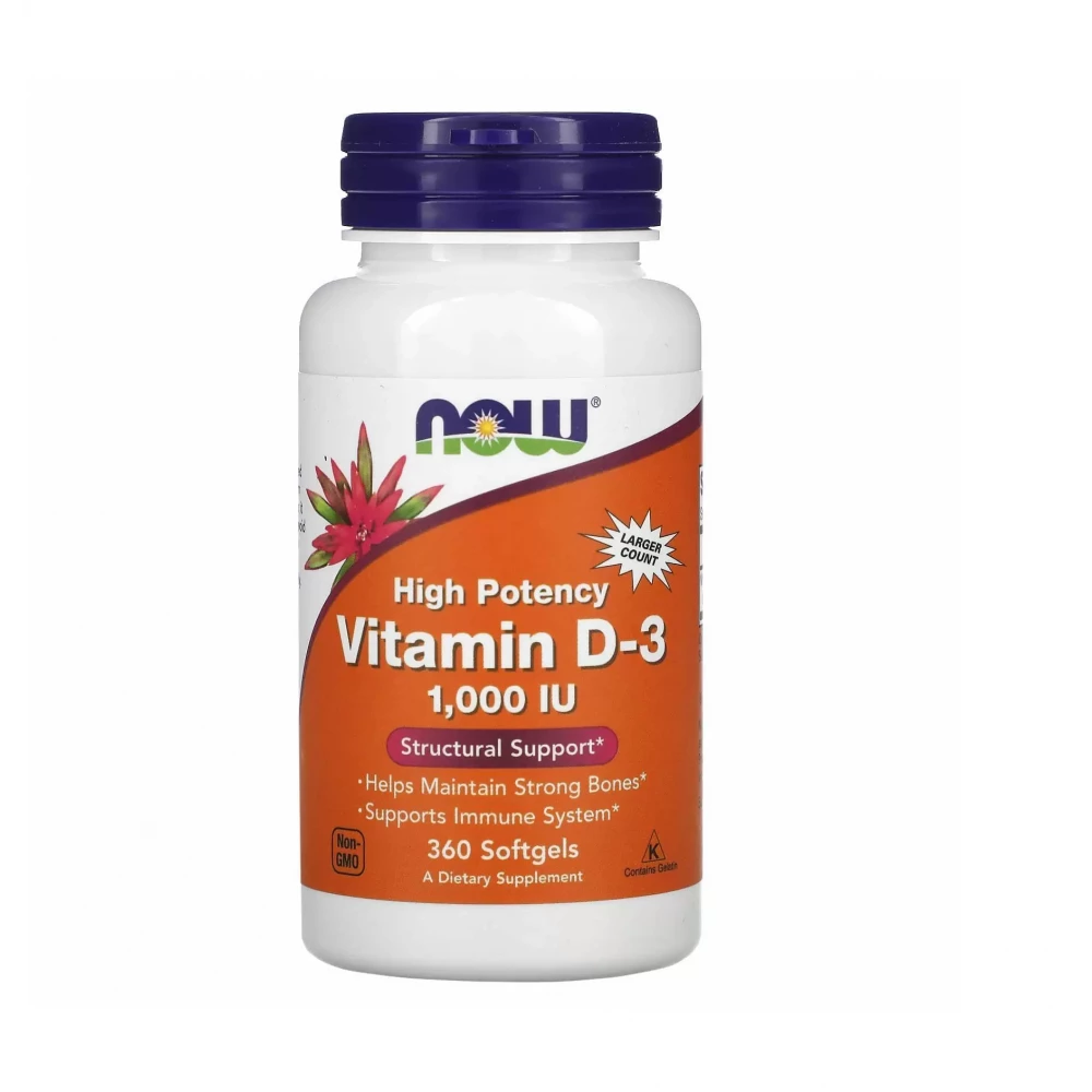 Витамины Now Foods VIT D-3 1000 IU - 360 sgels