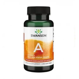 Витамины Swanson Vitamin A 10,000 IU - 250 Softgels