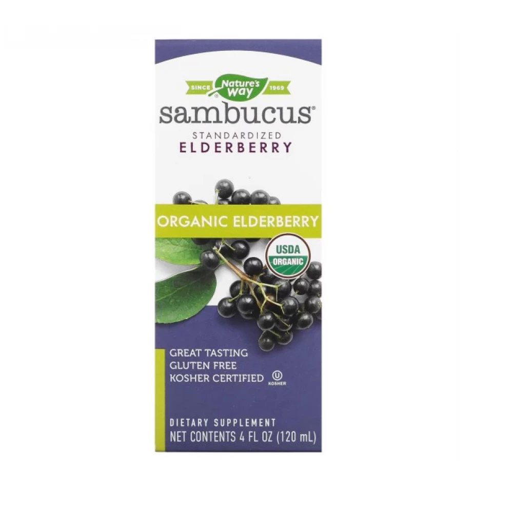 Комплекс для здоровья почек и мочевого пузыря Natures Way Organic Sambucus Original - 4 oz
