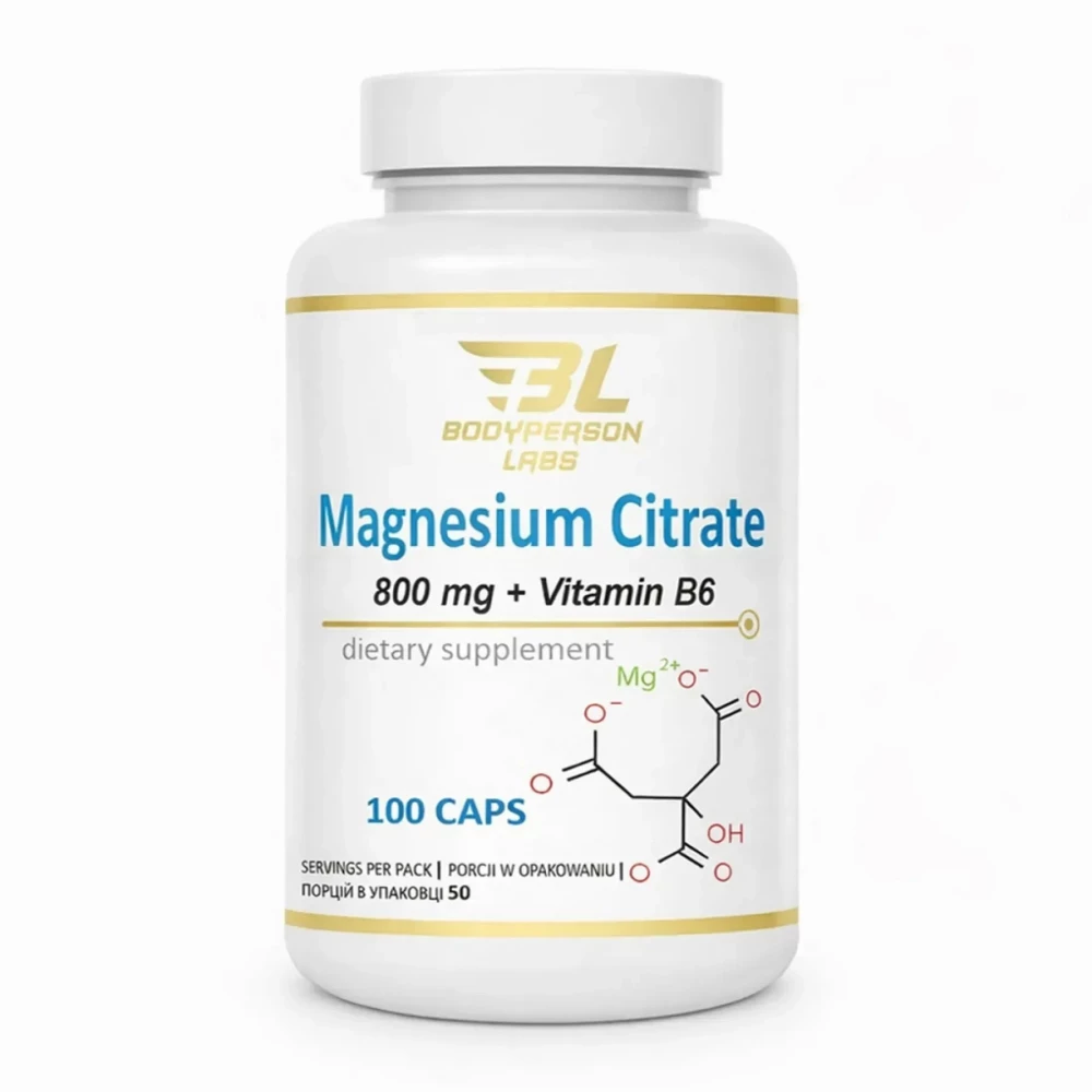 Магній Bodyperson Labs Magnesium Citrate 800 mg - 100caps