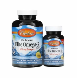 Омега-3 Carlson Laboratories Elite Omega-3 Gems - 90+30 softgels