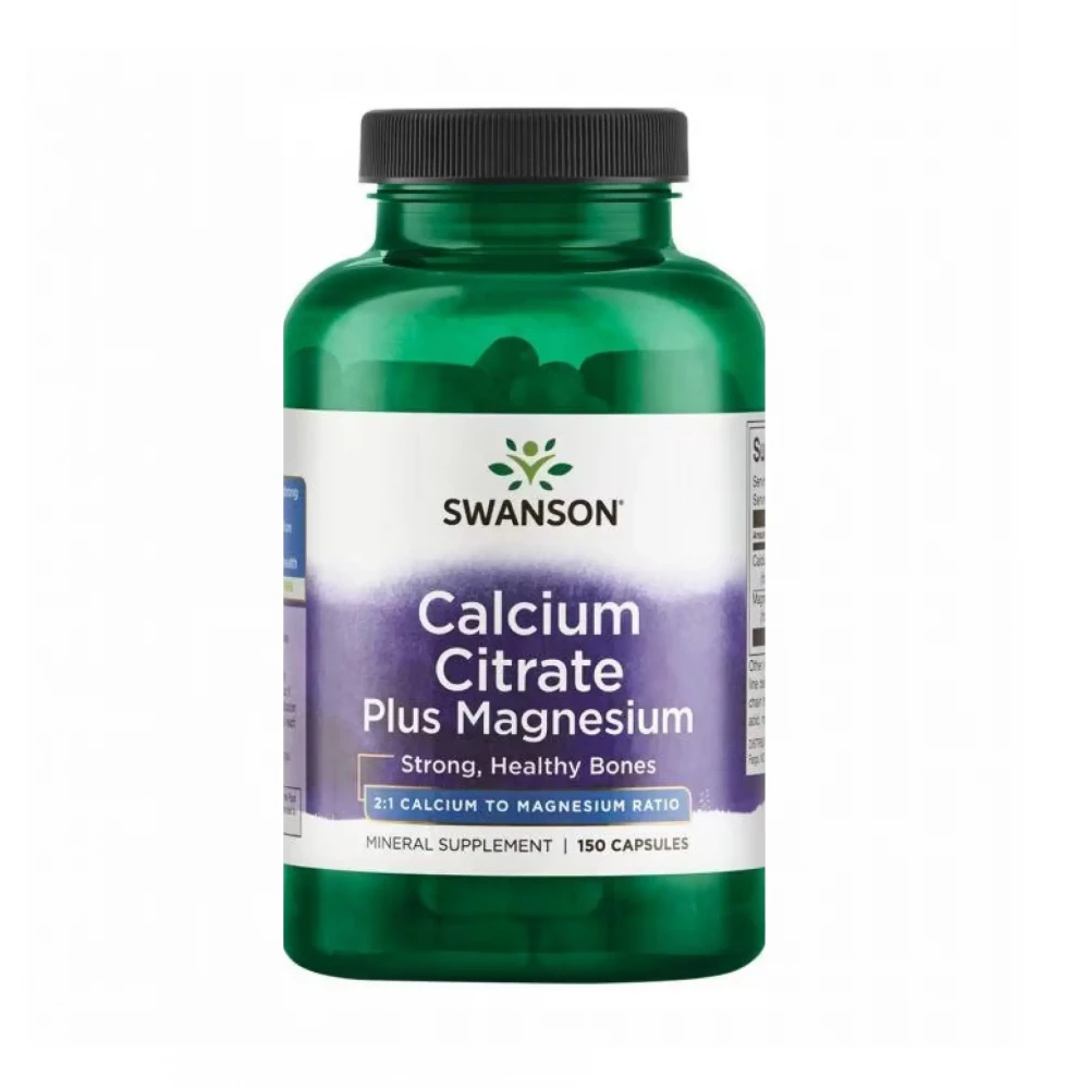 Цитрат кальцію та магній Swanson Calcium Citrate Plus Magnesium - 150 caps