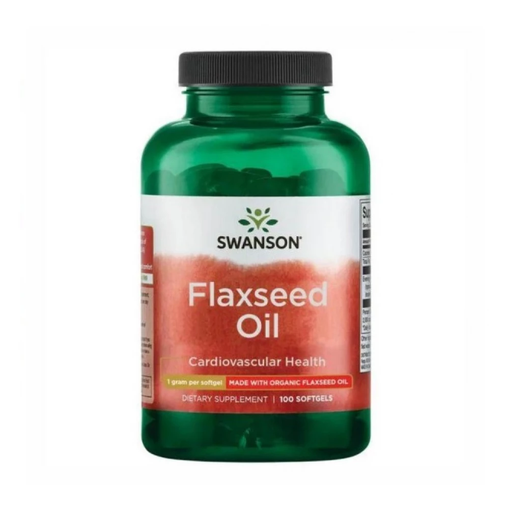 Масло льняное Swanson Flaxseed Oil 1gram - 100 soft