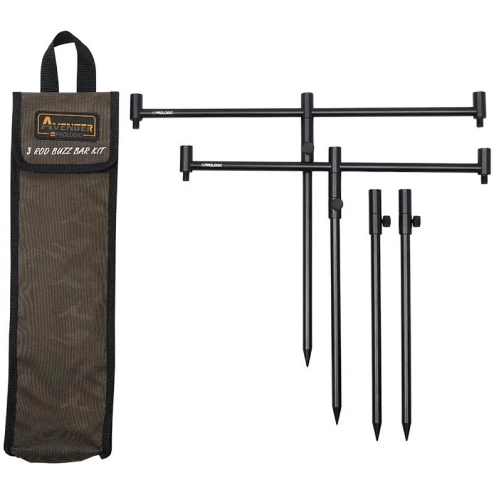 Буз-бари Prologic Avenger 3 Rod Buzz Bar Kit & Carrycase 20-34cm 0.537kg