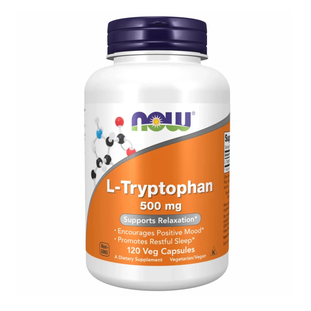 L-Триптофан Now Foods L-Tryptophan 500mg - 120 vcaps