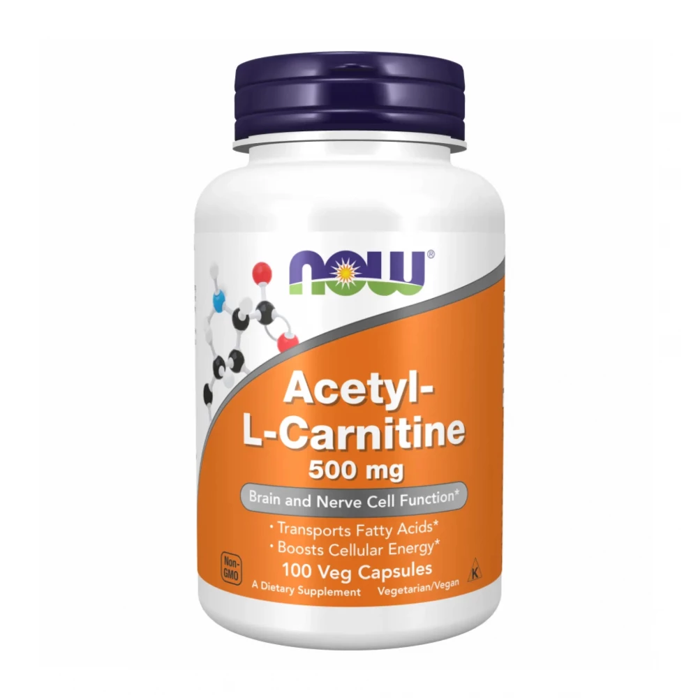 Ацетил-L-карнітин Now Foods Acetyl L-Carnitine 500mg - 100 vcaps