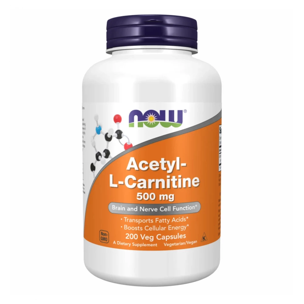 Ацетил-L-карнитин Now Foods Acetyl L-Carnitine 500mg - 200 vcaps