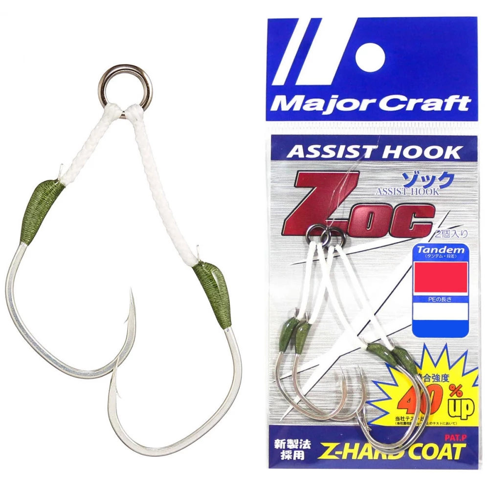Гачок Major Craft Assist Hook ZOC-HT3040 #1/0 (2 шт / уп)