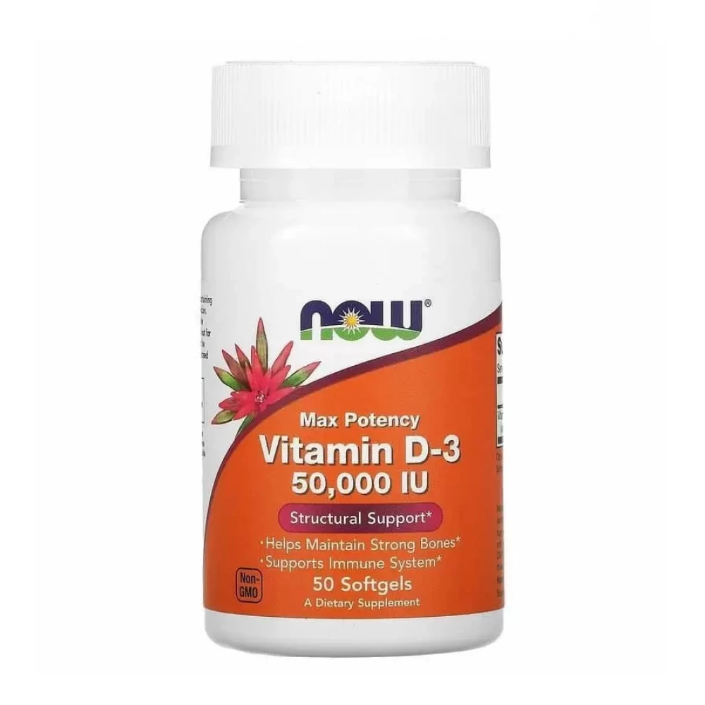 Вітаміни Now Foods Vitamin D-3 50,000 IU - 50 softgels