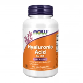 Гіалуронова кислота і МСМ Now Foods Hyaluronic Acid 50mg+MCM - 120 vcaps