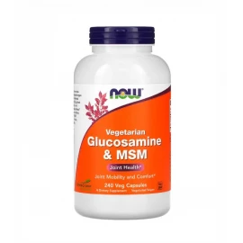 Глюкозамін та Метилсульфонілметан Now Foods Veg Glucosamin & MSM 500/500 - 240 vcaps