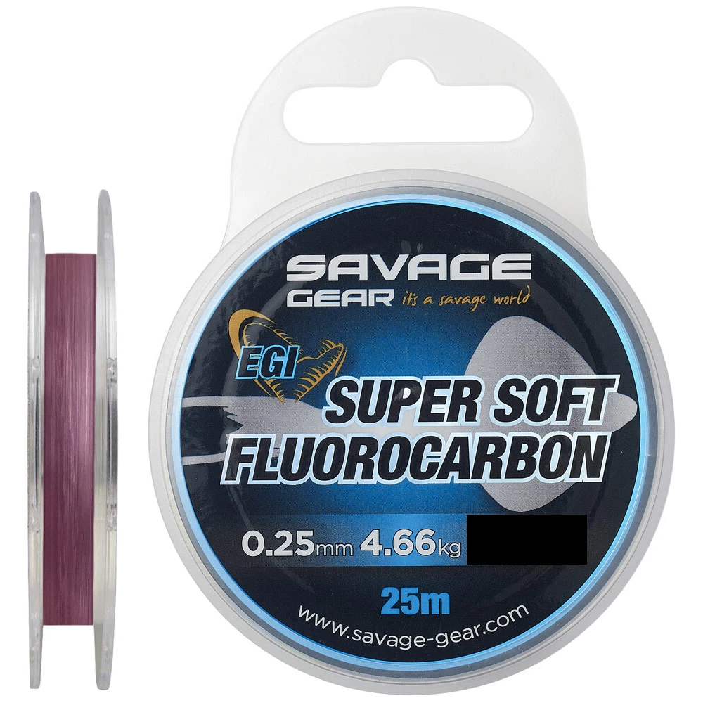 Флюорокарбон Savage Gear Super Soft EGI 25m 0.25mm 4.66kg Pink