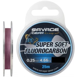 Флюорокарбон Savage Gear Super Soft EGI 25m 0.25mm 4.66kg Pink
