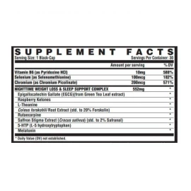Жиросжигатель Nutrex Lipo 6 Black NightTime Ultra Concentrate - 30 caps