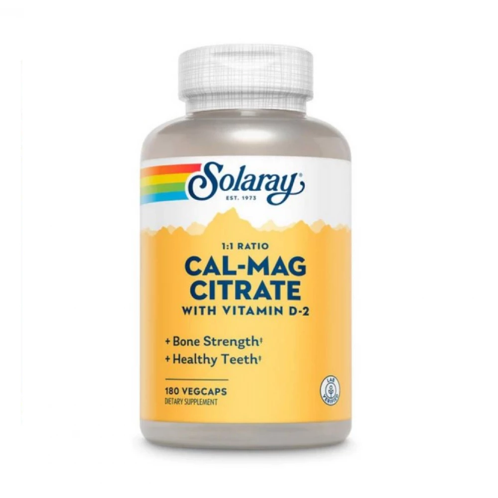 Кальцію та магнію цитрат Solaray Cal-Mag Citrate - 180 veg caps
