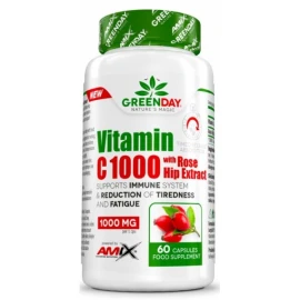 Вітаміни Amix GreenDay ProVegan Vitamin C 1000mg with RoseHip - 60 веган капс