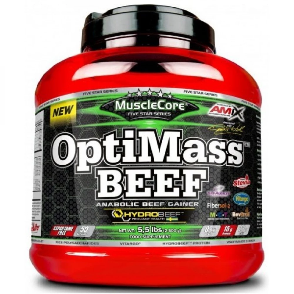 Гейнер Amix MuscleCore® OptiMass Beef Gainer - 2500 г