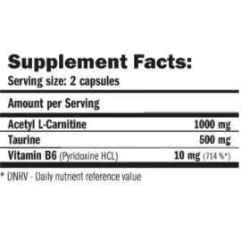 Жиросжигатель Amix ALC - with Taurine & Vitamin B6 - 120 капс