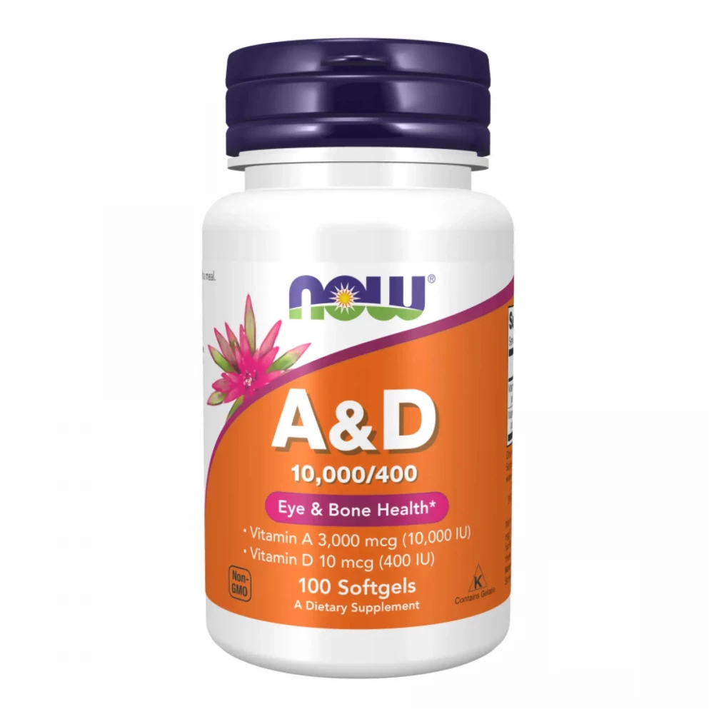 Мультивітаміни Now Foods A & D 10000/400 - 100 sgels