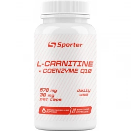 Жироспалювач Sporter L-carnitine 670мг + CoQ10  30мг 45 капс