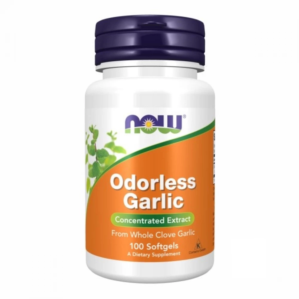 Часник Now Foods Odorless Garlic - 100 sgels
