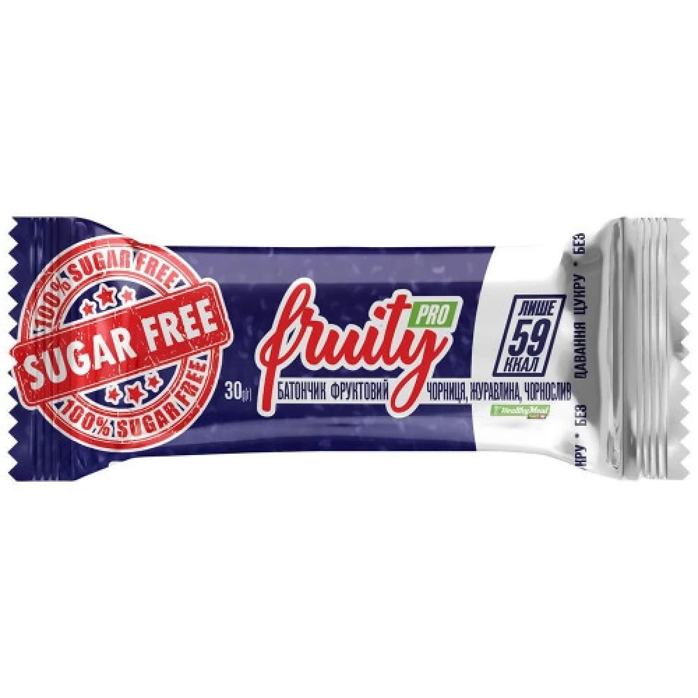 Батончики Power Pro Fruity Pro Чорниця, журавлина, чорнослив 30 г, 20 шт
