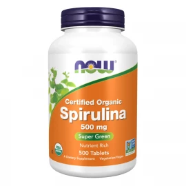 Спіруліна Now Foods Organic Spirulina 500mg - 500 tabs