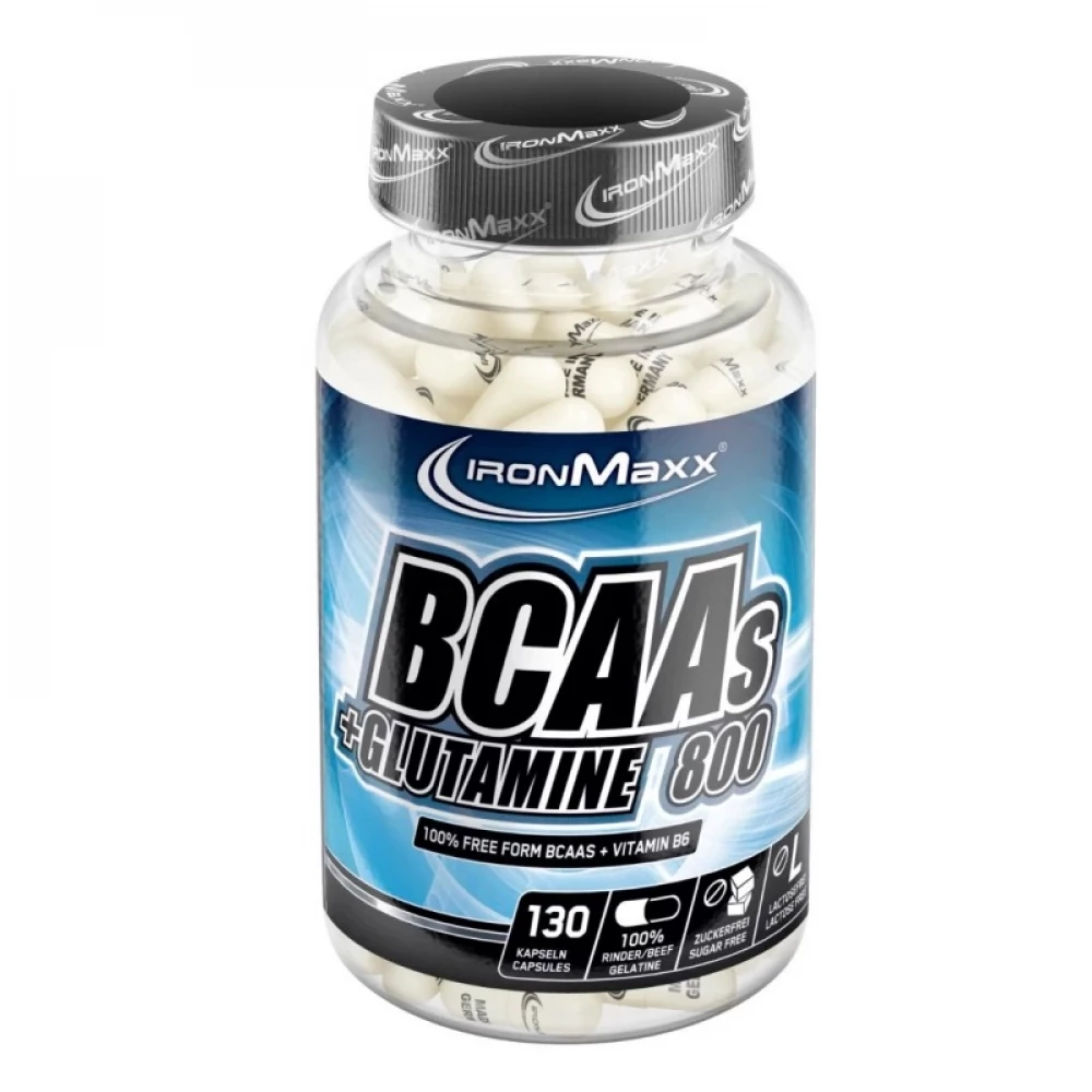 Аминокислоты IronMaxx BCAA´s + Glutamine 800 – 130 капс (банка)