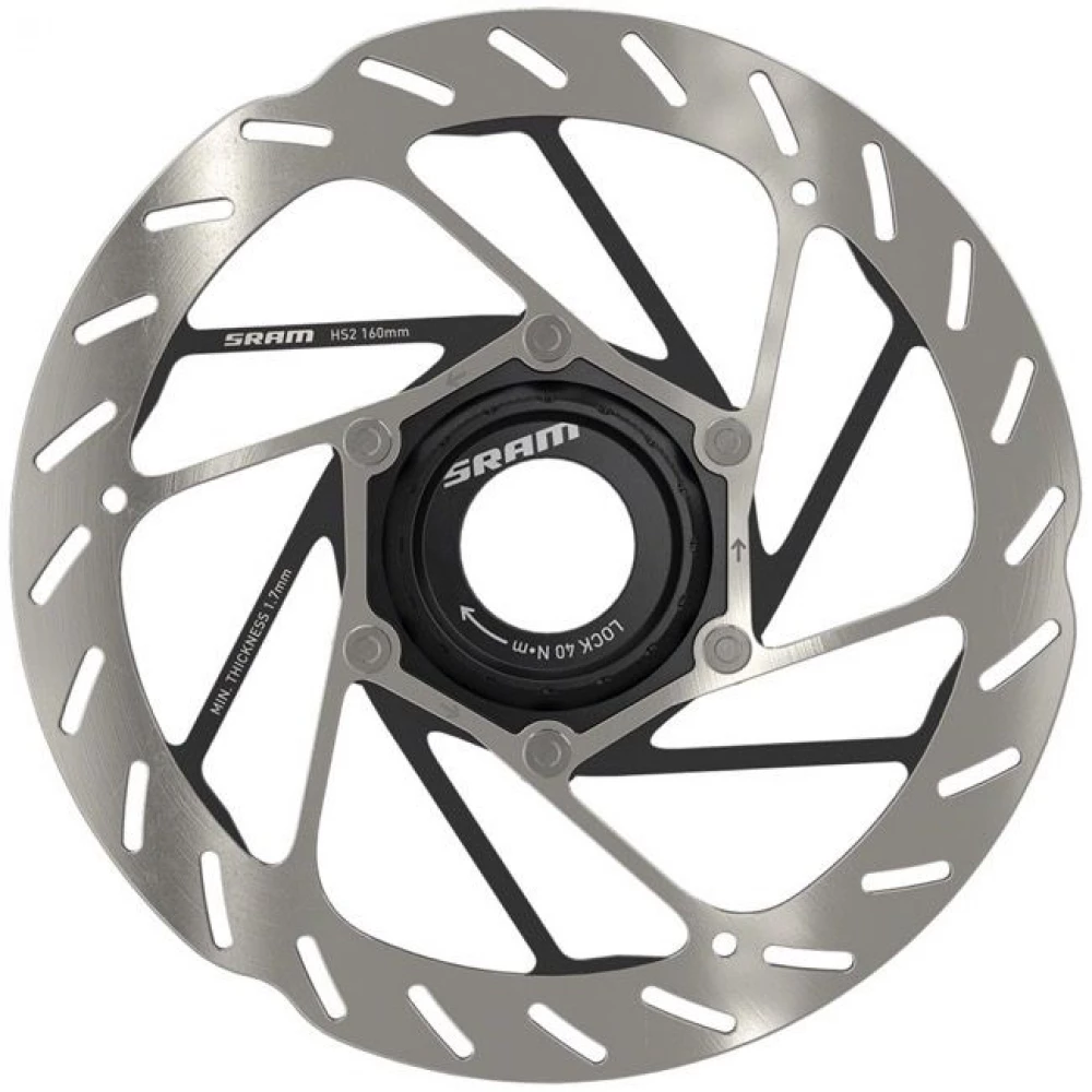 Ротор гальмівний Sram HS2 160mm Center Lock (includes lockring) Rounded