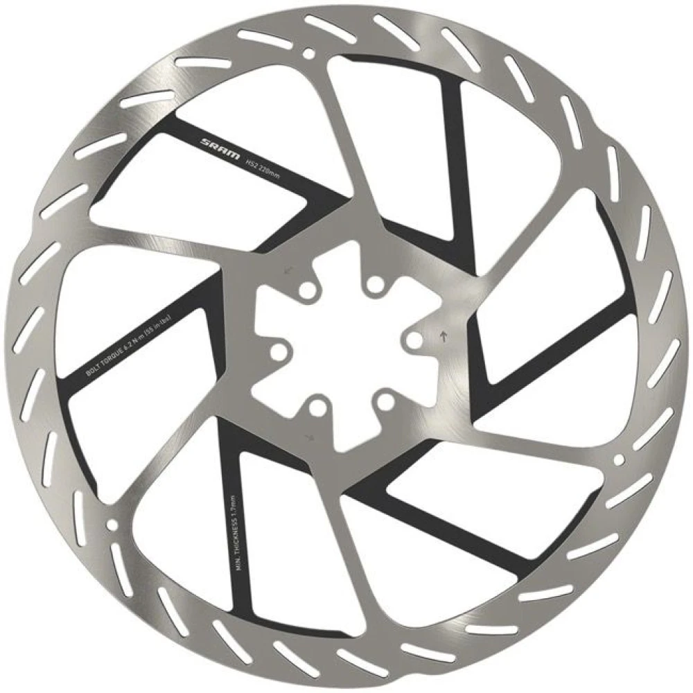 Ротор гальмівний Sram HS2 220 mm 6-bolt (includes Steel Sram bolts) Rounded