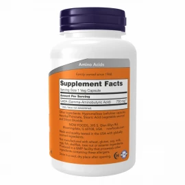 Гамма-аміномасляна кислота Now Foods GABA 750 mg - 200 vcaps